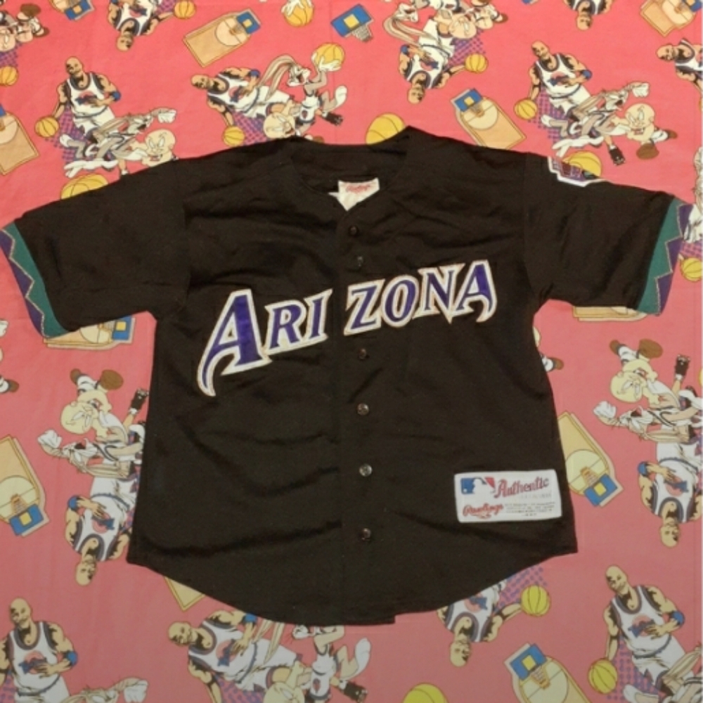 90s Randy Johnson Arizona Diamondbacks Authentic Sewn Baseball Jersey MLB